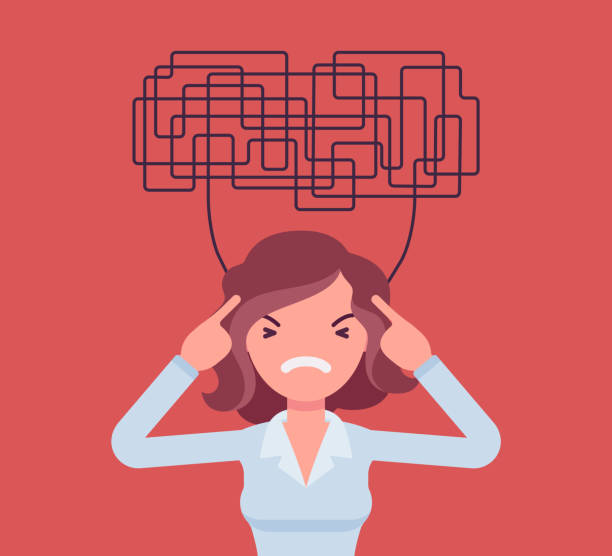 istock Woman with confused thoughts unable to think clearly 1150260518