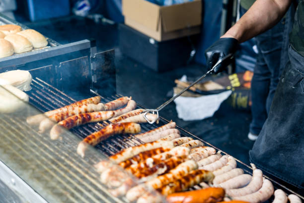 istock Grilling some Rostbratwurst Sausages 1150261632