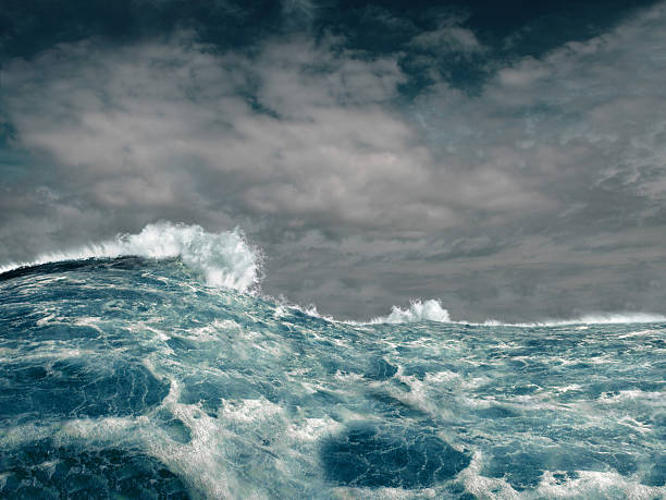 Oceano tempestuosa - fotografia de stock
