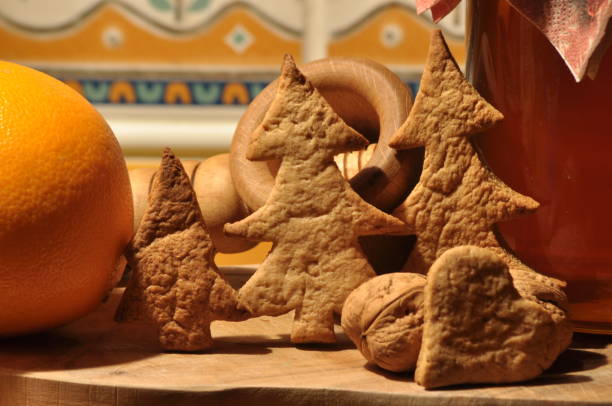 istock Gingerbread for Christmas. Honey and molds for cakes and walnuts. 1150261968