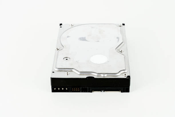 close up of hard disk - hard disck imagens e fotografias de stock
