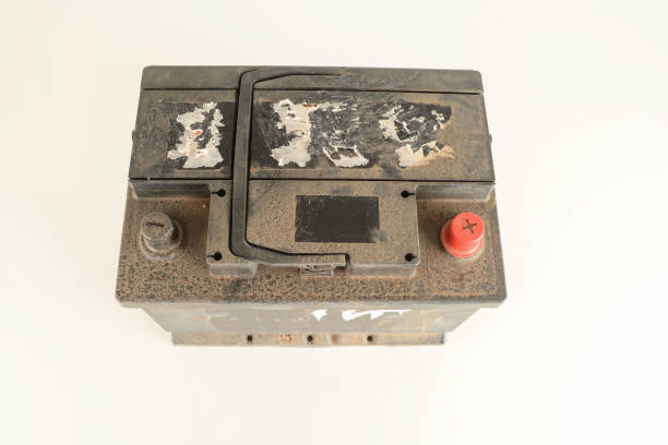 istock Close-up of car battery 1150263522