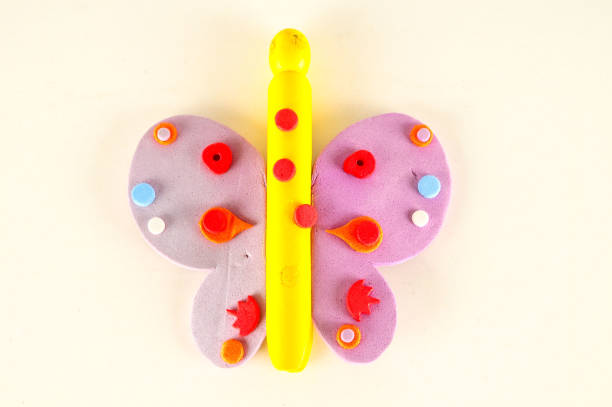 istock Close-up of plastic colored toy butterfly 1150263954