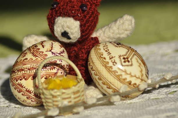 istock Easter. Symbols of Christmas. Rabbit, chicken and eggs. Willow twig. 1150266906