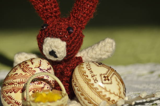 istock Easter. Symbols of Christmas. Rabbit, chicken and eggs. Willow twig. 1150266909