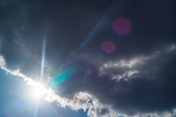 istock The sun shines bright in summer. Blue sky and clouds. 1150266988