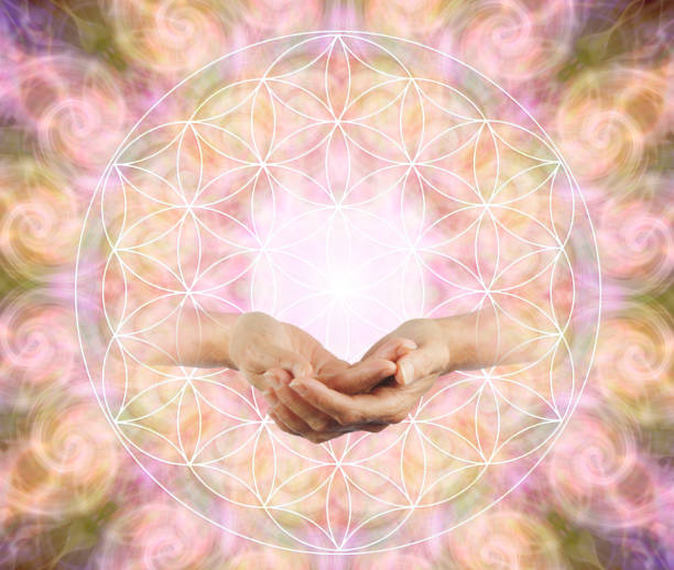 istock Offering the Flower of Life Blessing 1150273929