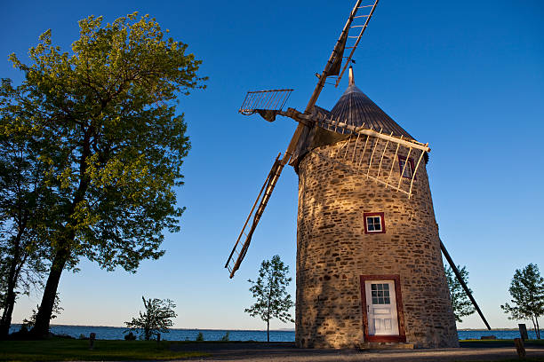This Old Windmill Pointe-du-Moulin Historical Park. montérégie photos stock pictures, royalty-free photos & images