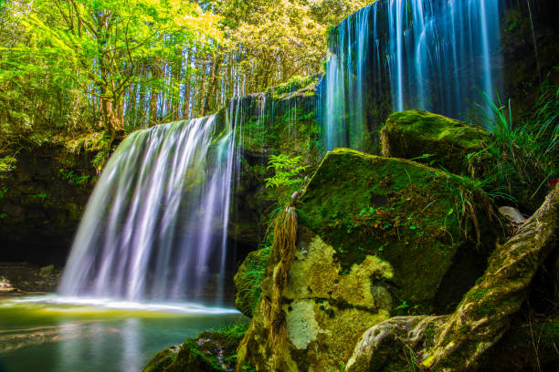 istock Nabegatai, waterfall in forest, Kumamoto Japan 1150277747