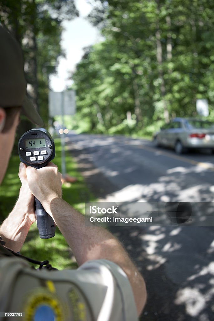 Polícia de Radar de velocidade Armadilha - Royalty-free Força policial Foto de stock