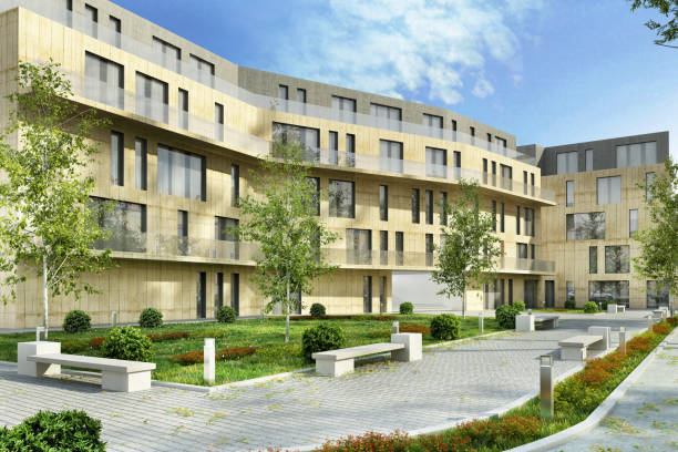 istock Modern apartment buildings in the city 1150278004