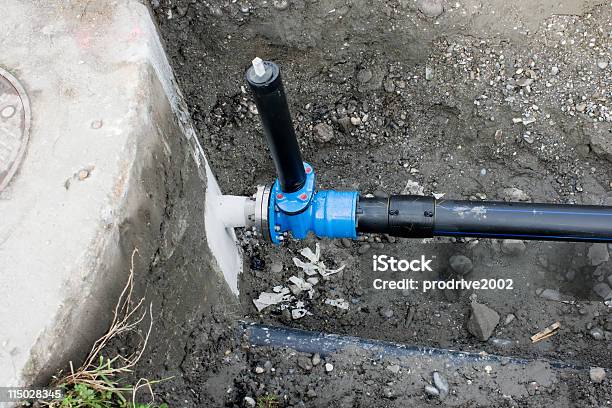Water Pipe Stockfoto und mehr Bilder von Baustelle - Baustelle, Bauwerk, Farbbild