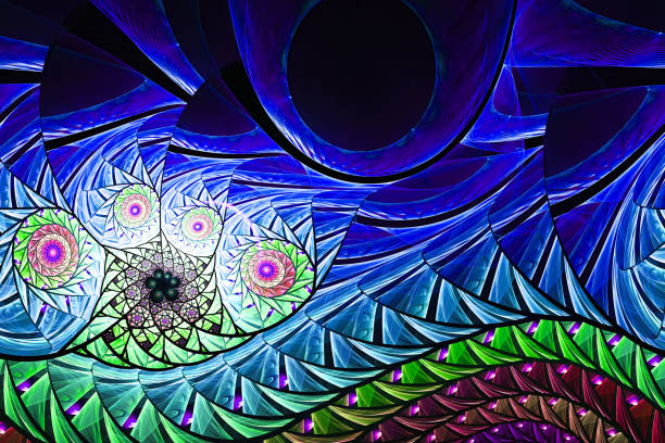istock Fantasy colorful chaotic fractal texture. 1150284928