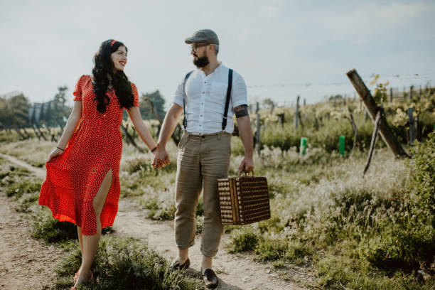 istock Young couple make an outdoor picnic 1150286330