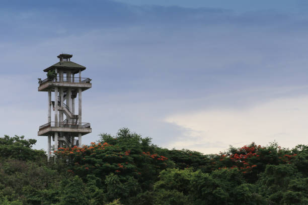 istock View Tower on top mountain in Sriracha city. 1150292911