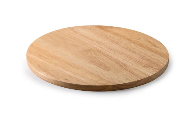 istock Wooden chopping board on a white background. 1150296695