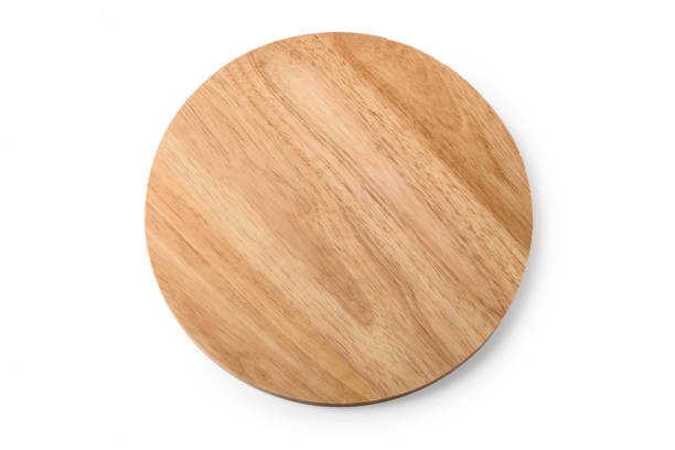istock Wooden chopping board on a white background. 1150296814