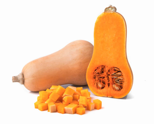 istock Fresh butternut squash isolated on a white background 1150296955