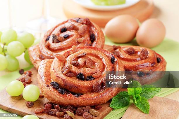 Danish Pastry Stock Photo - Download Image Now - Bread, Grape, Baked