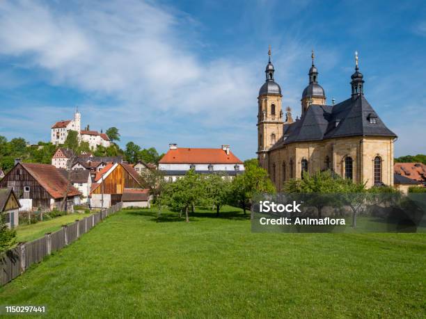 Basilica And Castle In Goessweinstein Franconian Switzerland Stock Photo - Download Image Now
