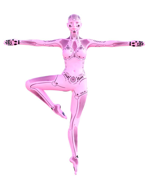 istock Woman robot. Metal droid. Artificial Intelligence. 1150297868