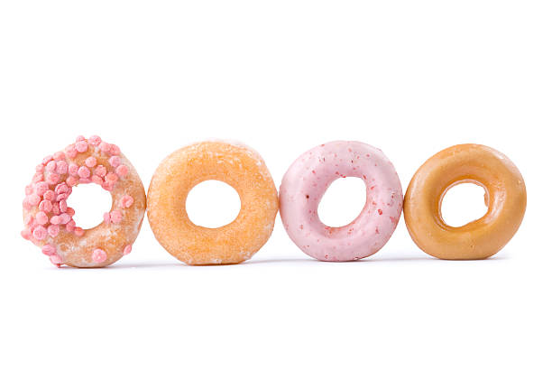 istock Colorful delicious donut in a row 115029925