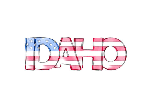 istock Idaho. Isolated USA state names. 1150303698