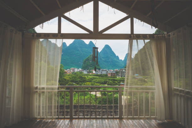 istock Balcony with nature landscape view 1150305978