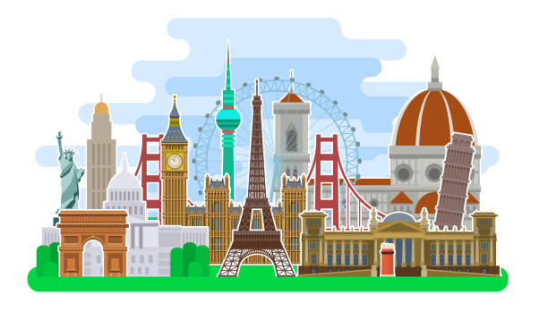 istock Concept of travel or studying. Sights of different countries. 1150305982