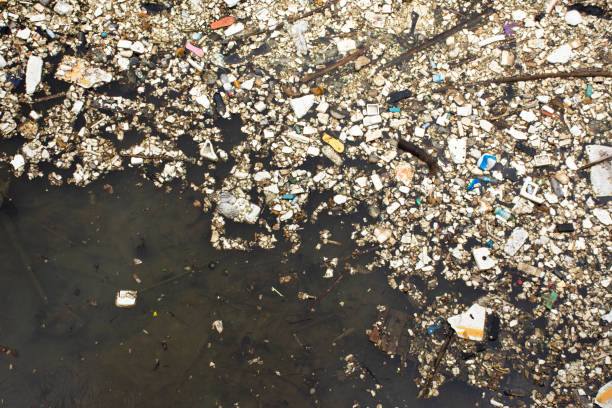 istock Many garbage and trash on surface of water 1150306326