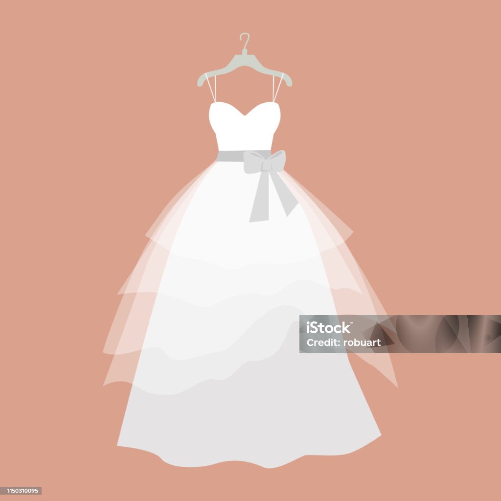 평면 디자인에 웨딩 드레스 벡터 일러스트 레이 션 결혼 의식에 대한 스톡 벡터 아트 및 기타 이미지 - 결혼 의식, 결혼식, 관능 -  Istock