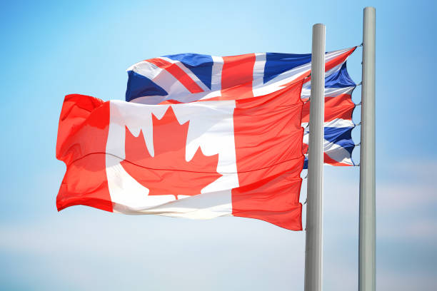 istock Flags of Canada and UK 1150311068