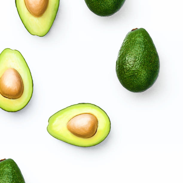istock Avocado food concept on white background 1150311444