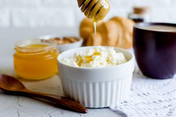 istock breakfast with ricotta or cottage cheese with honey and nuts 1150314899