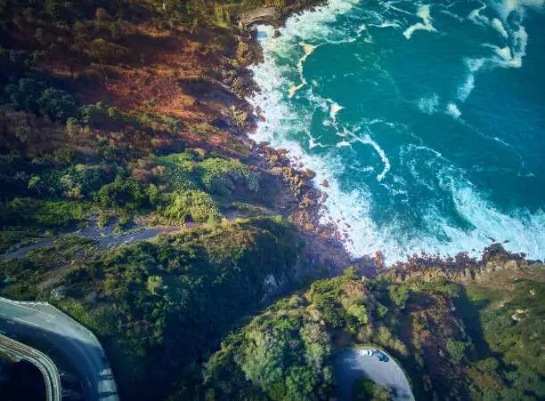 Photo of Aerial view of the Cantabrian Sea from Mount Igueldo, Donostia. Spain