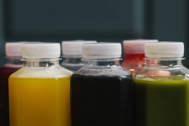 Various Fruit juice in a bottles