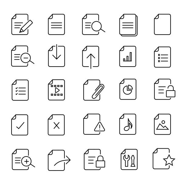 ikona dokumentu - symbol file computer icon document stock illustrations