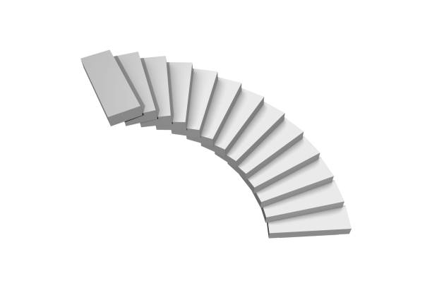 istock Circural or Spiral Stairway Staircase on White 1150320561