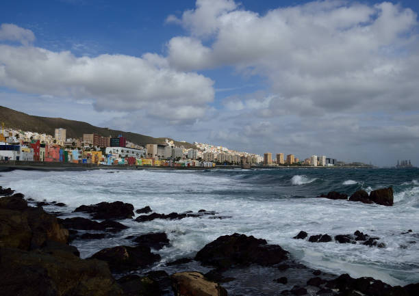 istock Rocky coast and Las Palmas city 1150321967