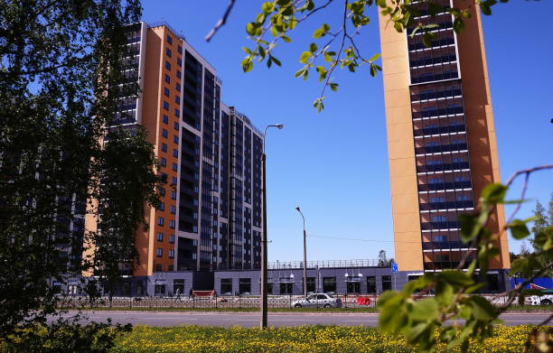 istock Beautiful high-rise house. 1150326031