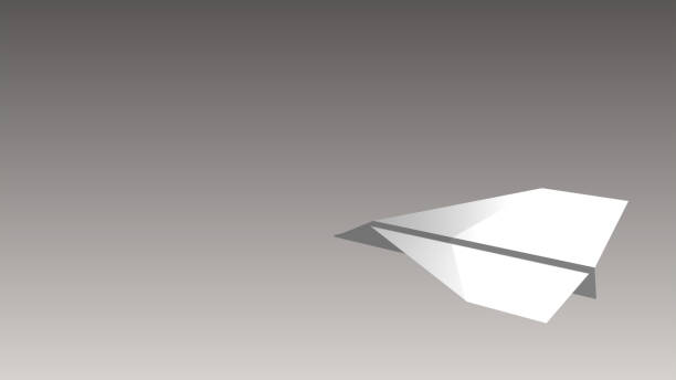 istock white paper plane Flying background 3D model animation 1150329304