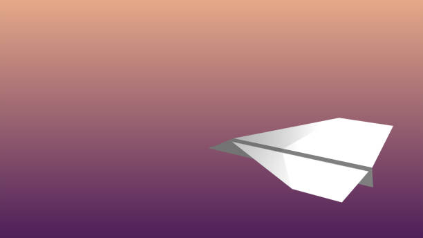 istock white paper plane Flying background 3D model animation 1150329319