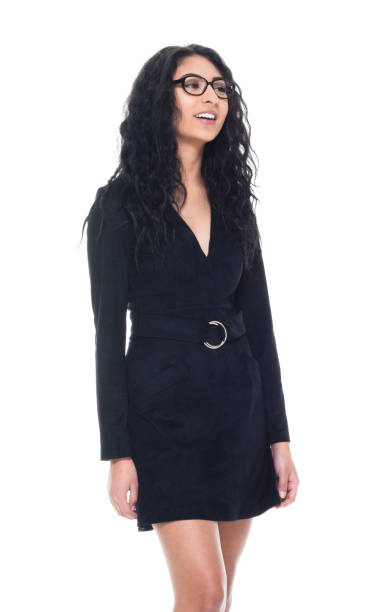 istock Attractive latino busineswoman with hands by side 1150329650