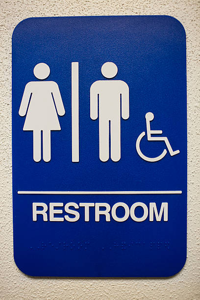 マルチ性別トイレの標示 - 4593 ストックフォトと画像
