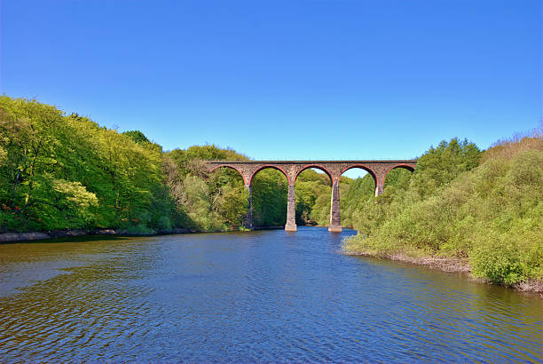 istock Victorian Railway Viaduct Crossing Lake 115033033