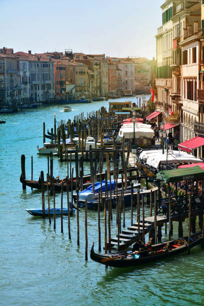 istock Venice, Italy. Gondolas in a romantic Grand canal 1150330642