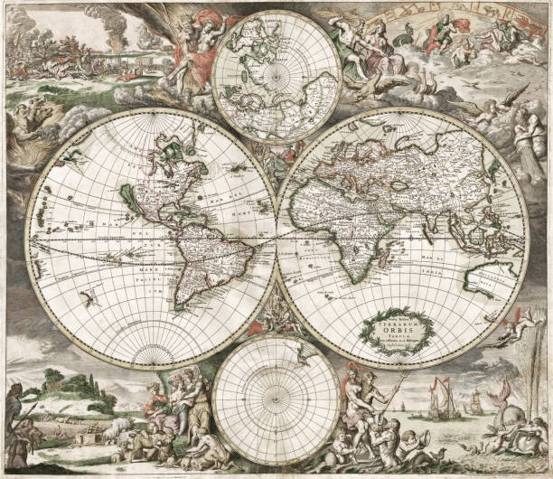 istock Gerard of Schagen's World Map-17th Century 1150330931
