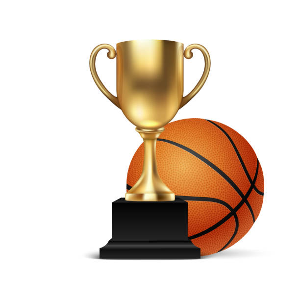 flat design basketball trophy icon vector illustration Stock Vector