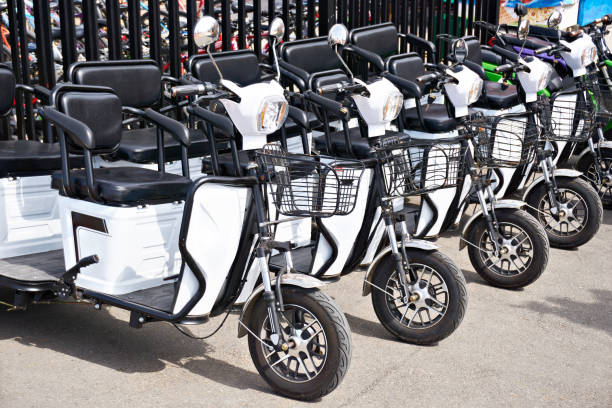istock White electric scooters for rent 1150333046