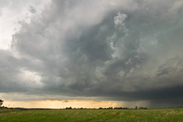 istock Strong thunderstorm with ominous sky in north central Nebraska 1150333156